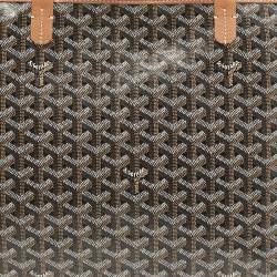 Pre Owned Goyard Brown Goyardine Coated Canvas and Leather Artois MM Tote