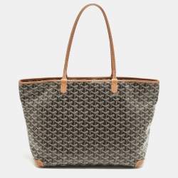 Pre Owned Goyard Brown Goyardine Coated Canvas and Leather Artois MM Tote