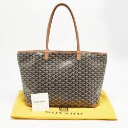 Pre Owned Goyard Brown Goyardine Coated Canvas and Leather Artois MM Tote