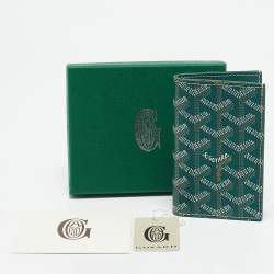 Goyard Green Goyardine Coated Canvas Saint Pierre Card Holder