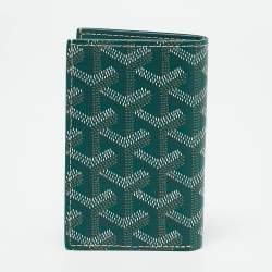 Goyard Green Goyardine Coated Canvas Saint Pierre Card Holder