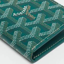 Goyard Green Goyardine Coated Canvas Saint Pierre Card Holder
