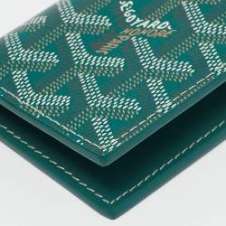 Goyard Green Goyardine Coated Canvas Saint Pierre Card Holder