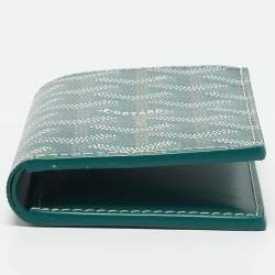 Goyard Green Goyardine Coated Canvas Saint Pierre Card Holder