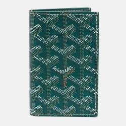 Goyard Green Goyardine Coated Canvas Saint Pierre Card Holder