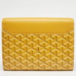 Goyard Yellow Goyardine Coated Canvas and Leather Chypre Wallet-Pouch 