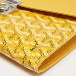 Goyard Yellow Goyardine Coated Canvas and Leather Chypre Wallet-Pouch 