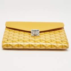 Goyard Yellow Goyardine Coated Canvas and Leather Chypre Wallet-Pouch 