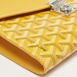 Goyard Yellow Goyardine Coated Canvas and Leather Chypre Wallet-Pouch 