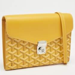 Goyard Yellow Goyardine Coated Canvas and Leather Chypre Wallet-Pouch 