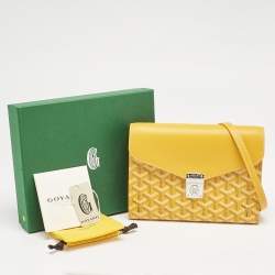 Goyard Yellow Goyardine Coated Canvas and Leather Chypre Wallet-Pouch 