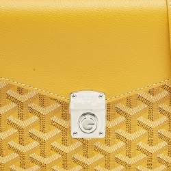 Goyard Yellow Goyardine Coated Canvas and Leather Chypre Wallet-Pouch 