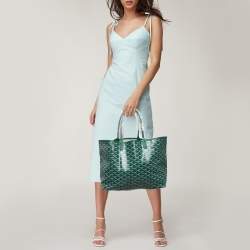 Goyard Green Goyardine Coated Canvas and Leather Saint Louis PM Tote