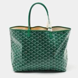 Goyard Green Goyardine Coated Canvas and Leather Saint Louis PM Tote