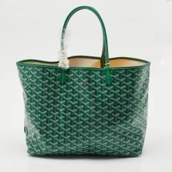 Goyard Green Goyardine Coated Canvas and Leather Saint Louis PM Tote