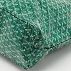 Goyard Green Goyardine Coated Canvas and Leather Saint Louis PM Tote