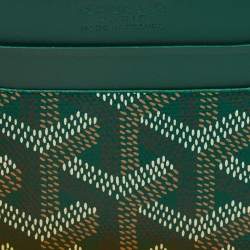 Goyard Green Goyardine Coated Canvas and Leather Saint Sulpice Card Holder
