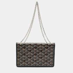Pre Owned Goyard Black Goyardine Coated Canvas Alexandre III Bag