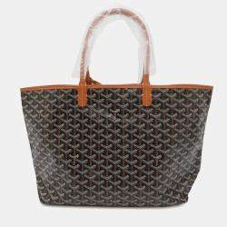 Goyard Saint Louis Natural/Black Pvc Coated Canvas Leather Size Pm