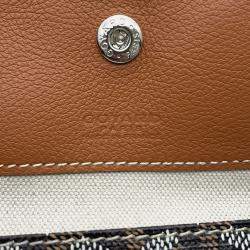 Goyard Saint Louis Natural/Black Pvc Coated Canvas Leather Size Pm