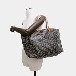 Goyard Saint Louis Natural/Black Pvc Coated Canvas Leather Size Pm