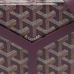 Pre Owned Goyard Burgundy Goyardine Coated Canvas and Leather Minaudière Trunk Bag