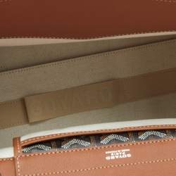 Pre Owned Goyard Brown Goyardine Coated Canvas and Leather Rouette PM Bag