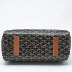 Pre Owned Goyard Brown Goyardine Coated Canvas and Leather Rouette PM Bag