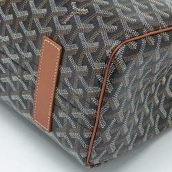 Pre Owned Goyard Brown Goyardine Coated Canvas and Leather Rouette PM Bag