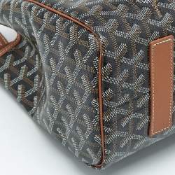 Pre Owned Goyard Brown Goyardine Coated Canvas and Leather Rouette PM Bag