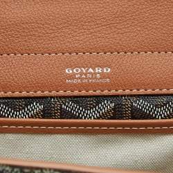 Pre Owned Goyard Brown Goyardine Coated Canvas and Leather Rouette PM Bag