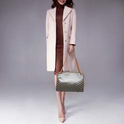 Pre Owned Goyard Brown Goyardine Coated Canvas and Leather Rouette PM Bag