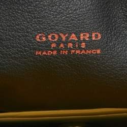 Pre Owned Goyard Black Goyardine Coated Canvas and Leather Mini Reversible Anjou Tote