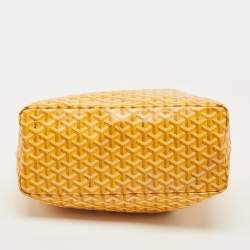 Pre Owned Goyard Yellow Goyardine Coated Canvas and Leather Saint Louis PM Tote