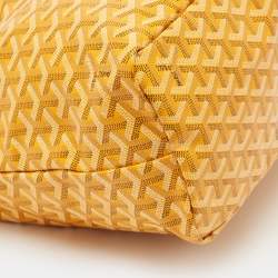 Pre Owned Goyard Yellow Goyardine Coated Canvas and Leather Saint Louis PM Tote
