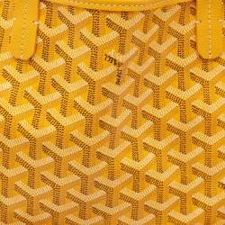 Pre Owned Goyard Yellow Goyardine Coated Canvas and Leather Saint Louis PM Tote