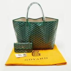 Pre Owned Goyard Green Goyardine Coated Canvas and Leather Saint Louis GM Tote