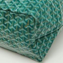 Pre Owned Goyard Green Goyardine Coated Canvas and Leather Saint Louis GM Tote