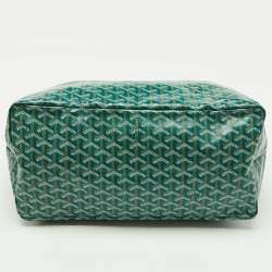 Pre Owned Goyard Green Goyardine Coated Canvas and Leather Saint Louis GM Tote
