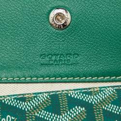 Pre Owned Goyard Green Goyardine Coated Canvas and Leather Saint Louis GM Tote