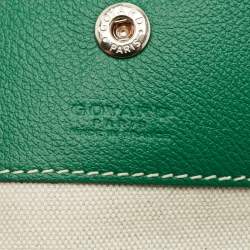 مملوكة مسبقًا Goyard Green Goyardine Coated Canvas and Leather Saint Louis PM Tote