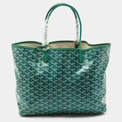 مملوكة مسبقًا Goyard Green Goyardine Coated Canvas and Leather Saint Louis PM Tote