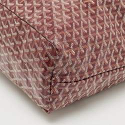 Pre Owned Goyard Burgundy Goyardine Coated Canvas and Leather Saint Louis PM Tote