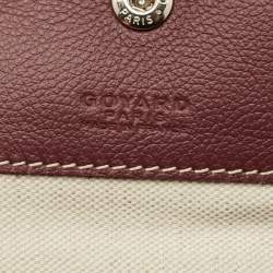 Pre Owned Goyard Burgundy Goyardine Coated Canvas and Leather Saint Louis PM Tote