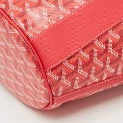 Pre Owned Goyard Fuchsia Goyardine Coated Canvas and Leather Belharra PM Tote