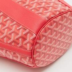 Pre Owned Goyard Fuchsia Goyardine Coated Canvas and Leather Belharra PM Tote