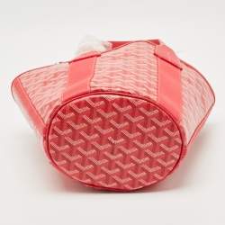 Pre Owned Goyard Fuchsia Goyardine Coated Canvas and Leather Belharra PM Tote