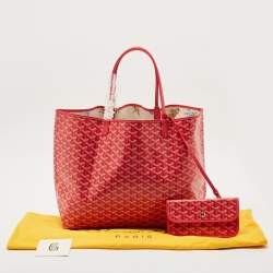 Pre Owned Goyard Fuchsia Goyardine Coated Canvas and Leather Saint Louis GM Tote