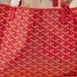Pre Owned Goyard Fuchsia Goyardine Coated Canvas and Leather Saint Louis GM Tote