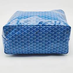 Pre Owned Goyard Blue Goyardine Coated Canvas and Leather Saint Louis GM Tote